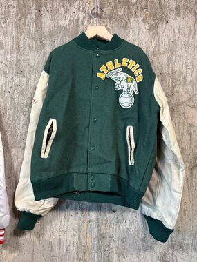 CHALK LINE Men's Vintage MLB Oakland Athletics Varsity Jacket (Missing Size)